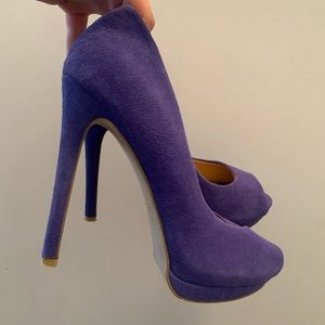 Blue Suede Pumps